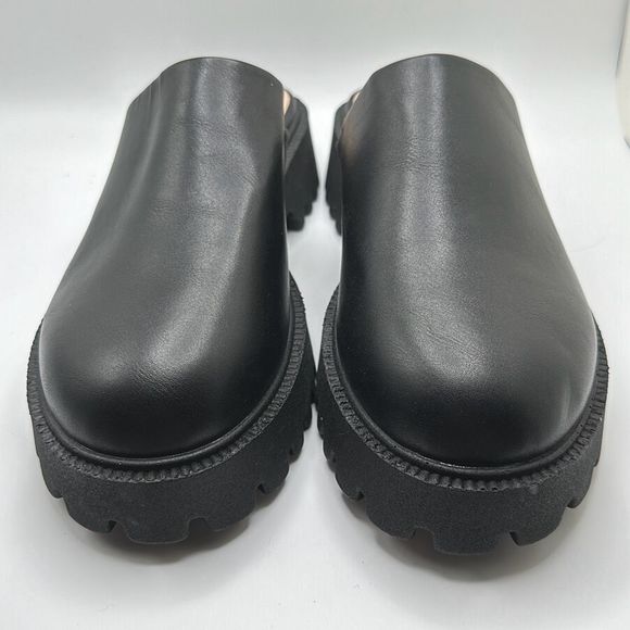 SINCERLY JULES Lugged Platform Clog 9 BLACK - Picture 2 of 7